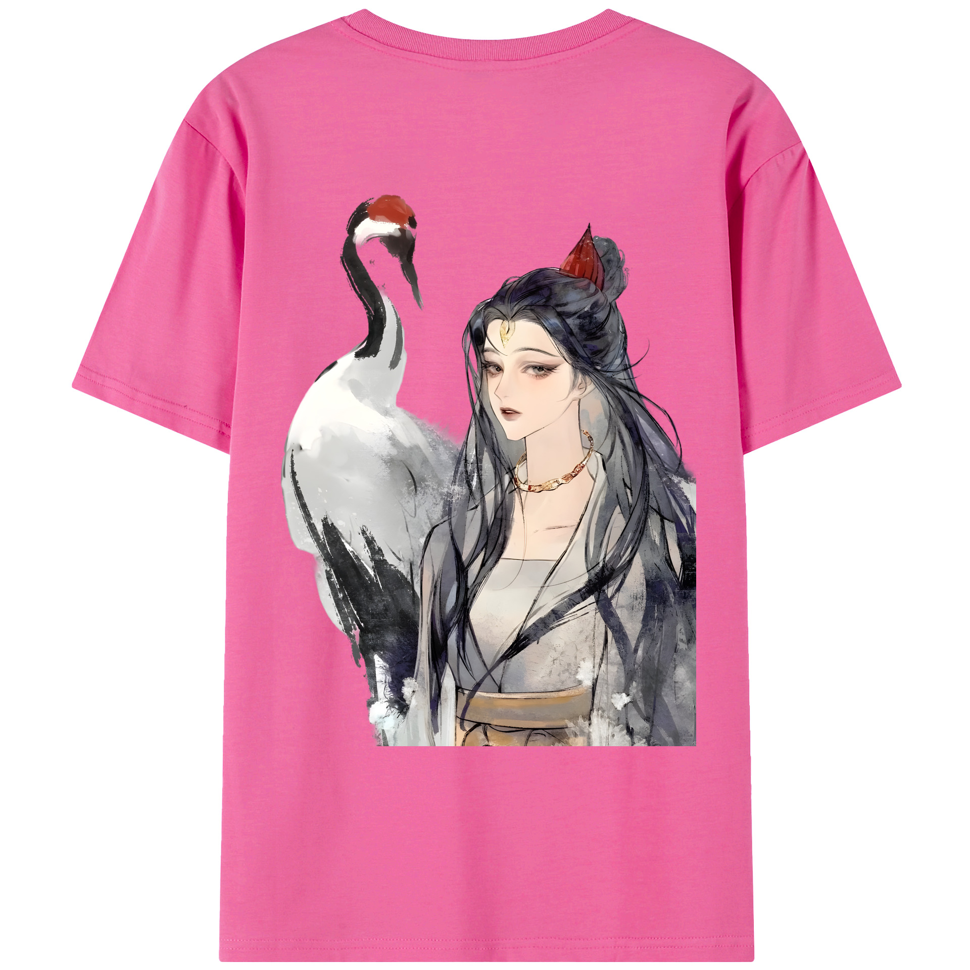 （画像用） Ne Zha 2 ナタ 魔童の大暴れ レディース半袖Tシャツ(バックプリント)